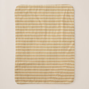 Blassgelbe gestreifte Stoffmuster Sherpadecke