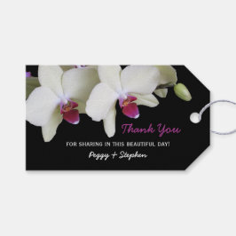 Blassgelbe Orchidee Gastgeschenk Hochzeit Danke Geschenkanhänger
