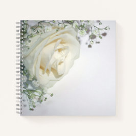 Blassgelbe Rose Corner Notebook Notizbuch