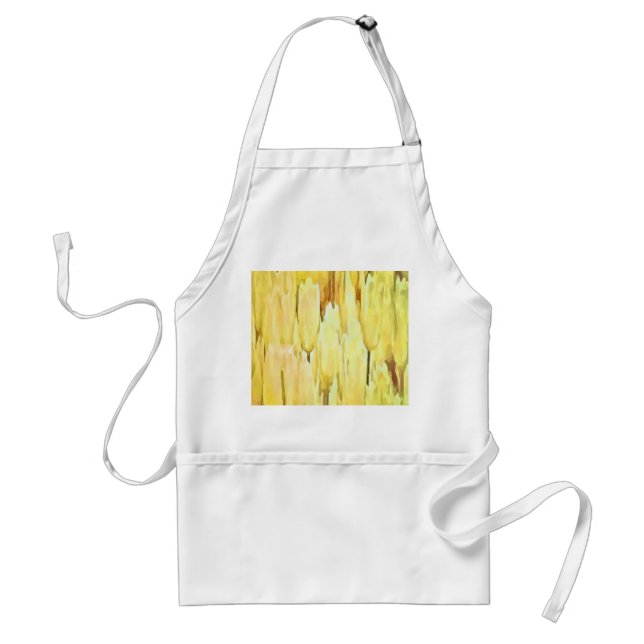 Blassgelbe Tulips Abstrakt Schürze (Vorne)