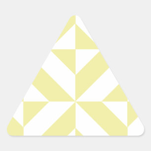 Blassgelbes geometrisches Deko Cube-Muster Dreieckiger Aufkleber