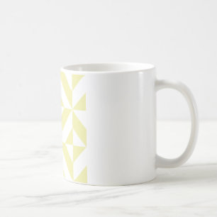 Blassgelbes geometrisches Deko Cube-Muster Kaffeetasse