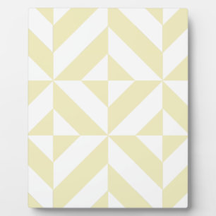 Blassgold geometrisches Deco-Würfelmuster Fotoplatte