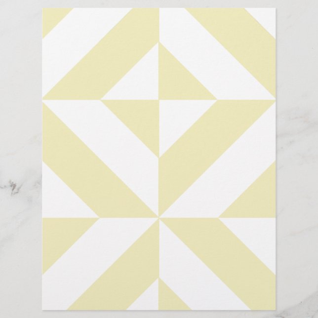 Blassgoldenes geometrisches Deko-Scrapbook (Vorderseite)