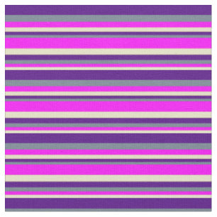 Blassgoldenrod, Fuchsia, Slate Gray und Indigo Stoff