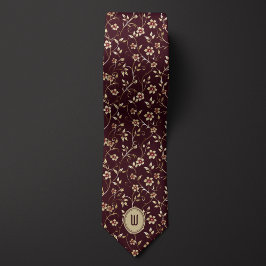 Blassgoldfarbene Blume auf dem Schokoladengrabband Krawatte