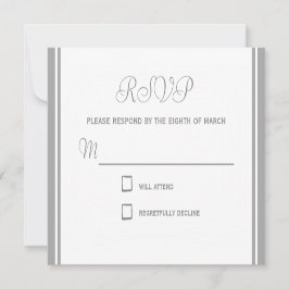 Blassgraue Remission RSVP Karte
