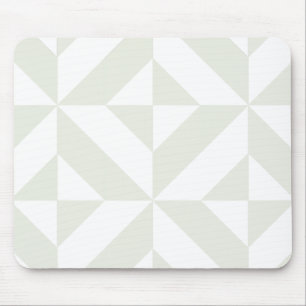 Blassgraues geometrisches Deco-Würfelmuster Mousepad