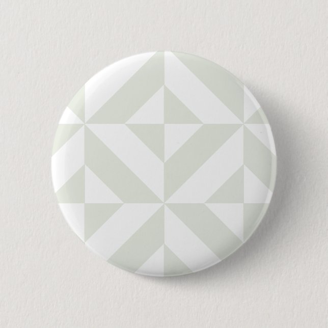Blassgraues geometrisches Deko Cube Pattern Button (Vorderseite)