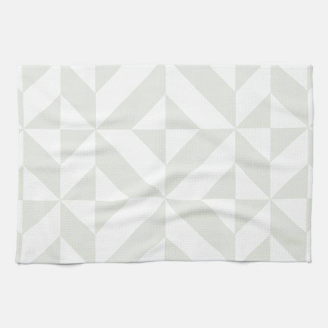 Blassgraues geometrisches Deko Cube Pattern Handtuch (Horizontal)
