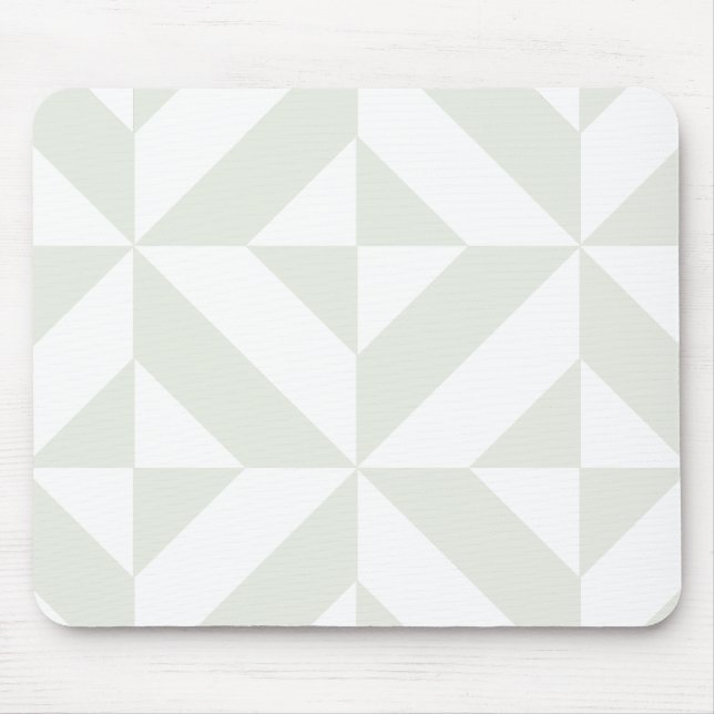 Blassgraues geometrisches Deko Cube Pattern Mousepad (Vorne)