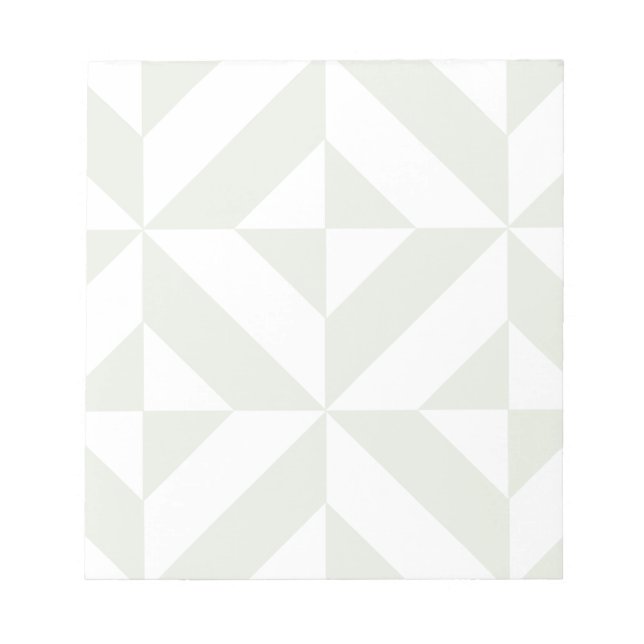 Blassgraues geometrisches Deko Cube Pattern Notizblock (Vorderseite)
