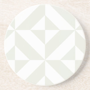 Blassgraues geometrisches Deko Cube Pattern Sandstein Untersetzer