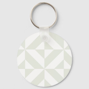 Blassgraues geometrisches Deko Cube Pattern Schlüsselanhänger