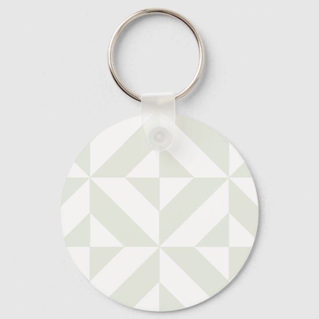 Blassgraues geometrisches Deko Cube Pattern Schlüsselanhänger (Vorderseite)