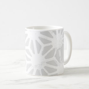 Blassgraues geometrisches Muster Kaffeetasse