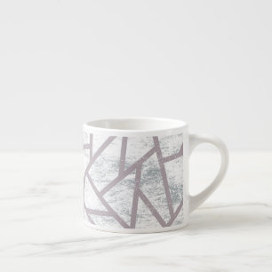 Blassgraues Mosaikmuster Espressotasse