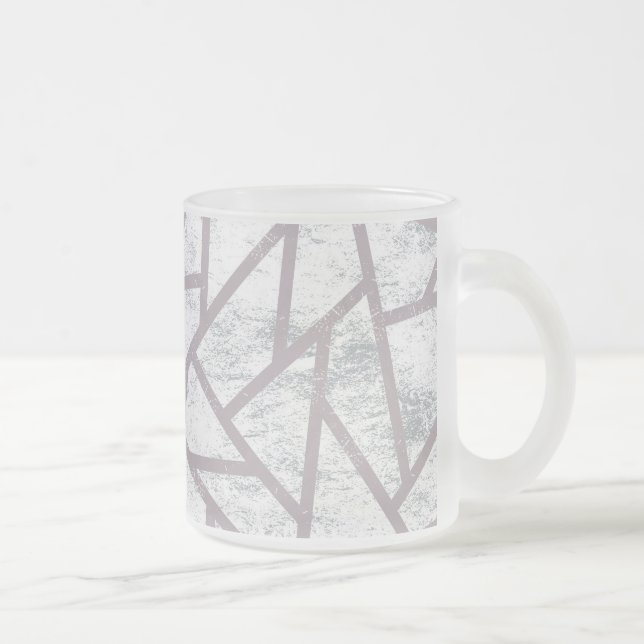 Blassgraues Mosaikmuster Mattglastasse (Rechts)