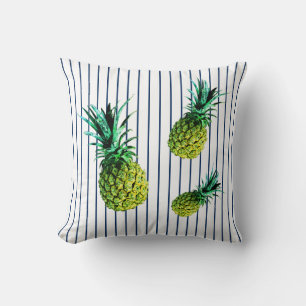 Blassgrüne gelbe Ananas Minimalistischer Kissenbez Kissen