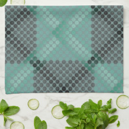 Blassgrüne Kreise oder Kugeln, Gewebe, quadratisch Geschirrtuch