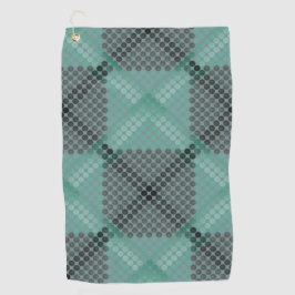 Blassgrüne Kreise oder Kugeln, Gewebe, quadratisch Golfhandtuch