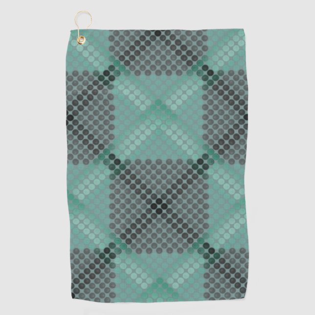 Blassgrüne Kreise oder Kugeln, Gewebe, quadratisch Golfhandtuch (Vorderseite)