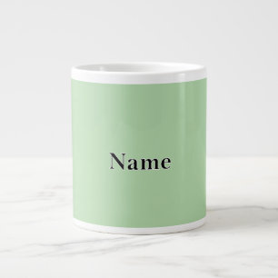 Blassgrüne Persönlichkeit mit Namen Jumbo-Tasse