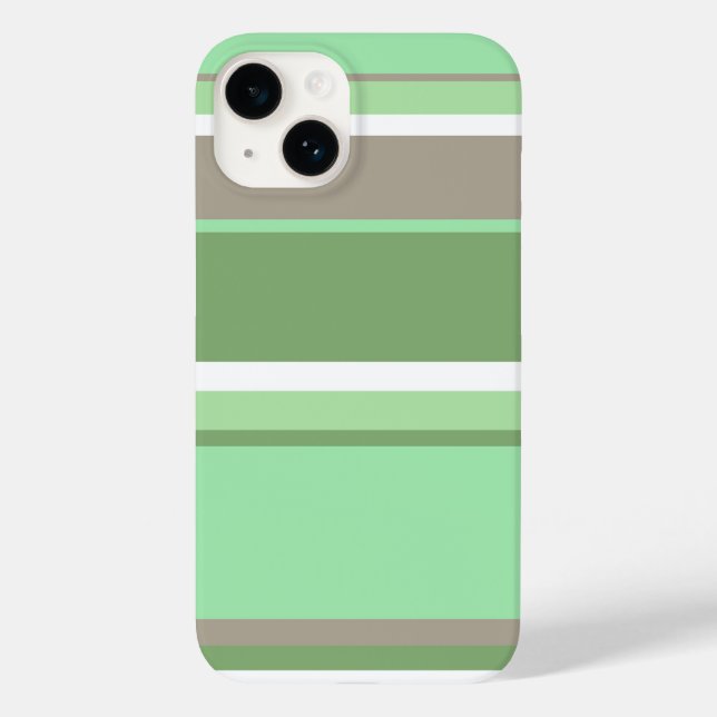 Blassgrüne Streifen Case-Mate iPhone 14 Hülle (Rückseite)