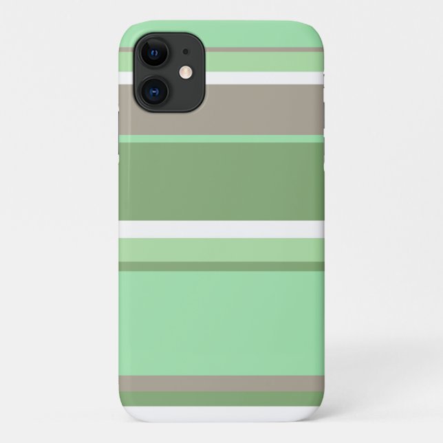 Blassgrüne Streifen Case-Mate iPhone Hülle (Rückseite)