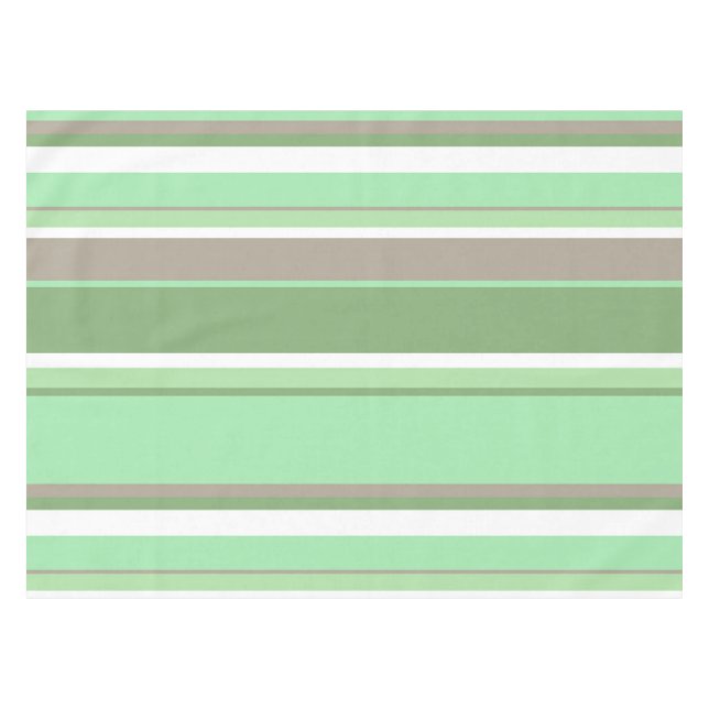 Blassgrüne Streifen Tischdecke (Vorderseite (Horizontal))