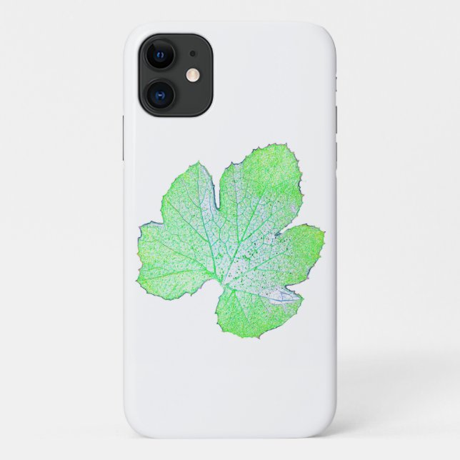Blassgrüner Squash Leaf Texture iPhone 11 Fall Case-Mate iPhone Hülle (Rückseite)