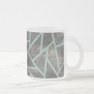 Blassgrünes und graues Mosaikmuster Mattglastasse