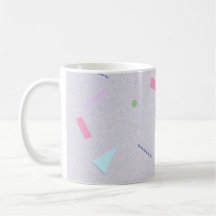 Blasslila 80er Geo Print Tasse