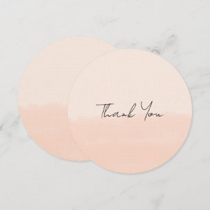 Blassorange Aquarell Dankeskarte