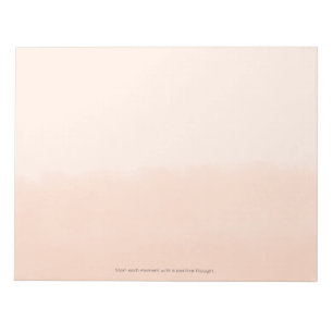 Blassorange Wasserfarben-Abstrakt Notizblock