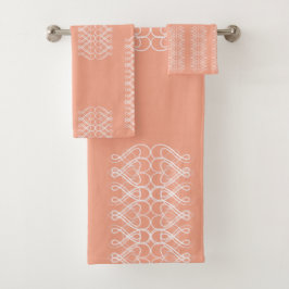 Blassorangenes Handtuch Badhandtuch Set