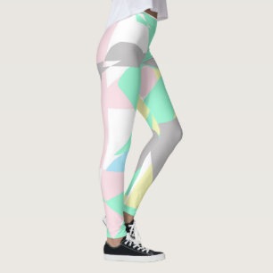 Blasspastellfarben Abstrakt Art Grau Leggings