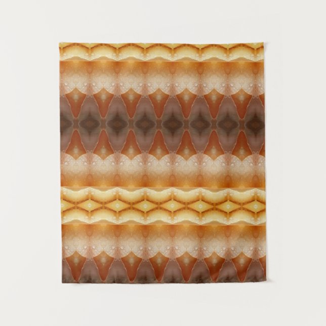 Blasspeachy Ikat 6 Wandteppich (Vorderseite)