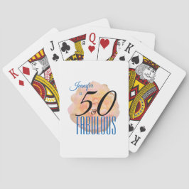 Blasspfirsichfarbene Rose 50 und fabelhafter Gebur Spielkarten