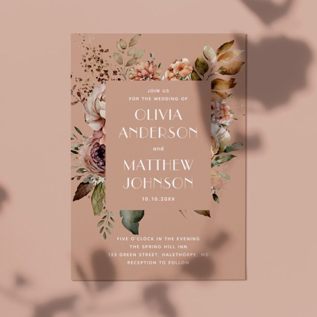 Blassrosa Blütenhochzeit - QR-Code Einladung (Von Creator hochgeladen)