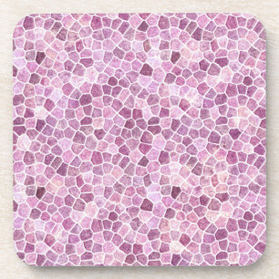 Blassrosa Cobbled Patchwork Terrazo Muster Getränkeuntersetzer