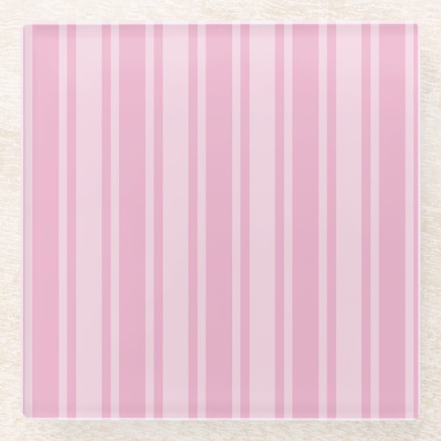 Blassrosa Creme Glasuntersetzer (Vorderseite)