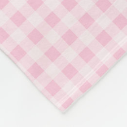 Blassrosa Gingham Fleecedecke