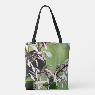 Blassrosa Glockel Blume & Blattwerk Tasche