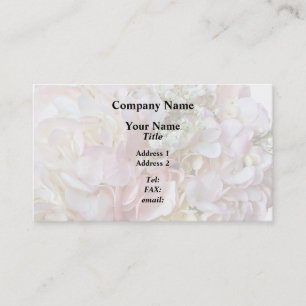 Blassrosa Hydrangea mit Babyatmung Visitenkarte