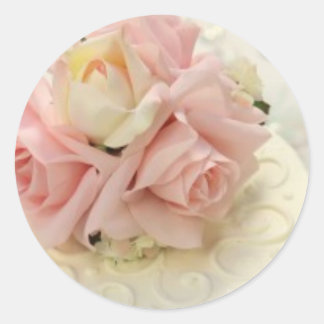 Blassrosa Rose Bouquet Stickers