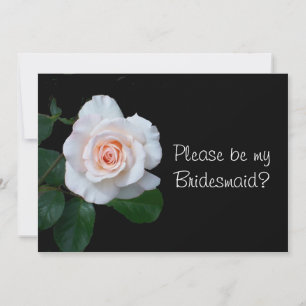 Blassrosa Rosenknospe Bridesmaid-Anfrage Einladung