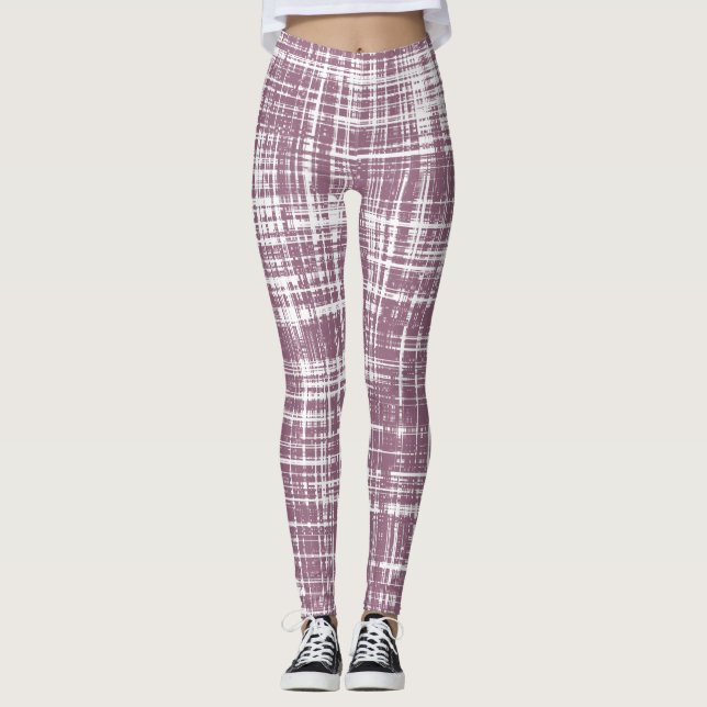 Blassrosa Streifen Leggings (Vorderseite)