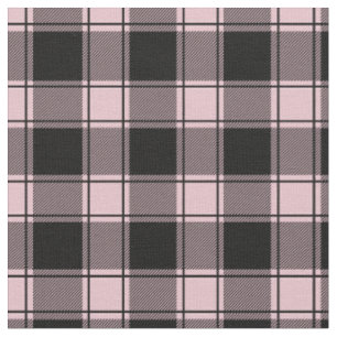 Blassrosa und schwarzes Buffalo-Karo Stoff