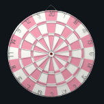 Blassrosa und weiß dartscheibe<br><div class="desc">Blassrosa und weißes Karton</div>